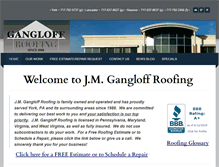 Tablet Screenshot of gangloffroofing.com